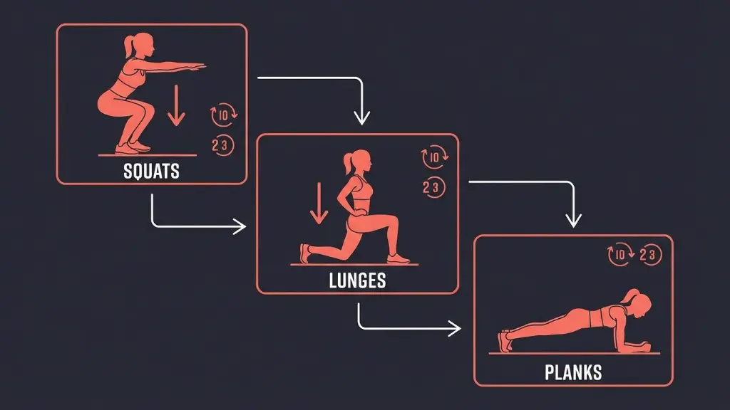 Grundübungen für Fußballerinnen - Squats, Lunges, Planks